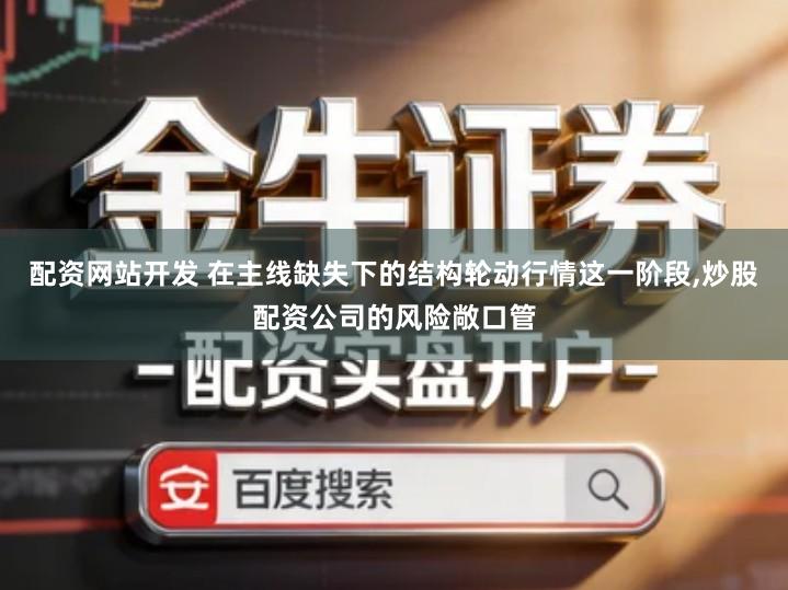 配资网站开发 在主线缺失下的结构轮动行情这一阶段,炒股配资公司的风险敞口管